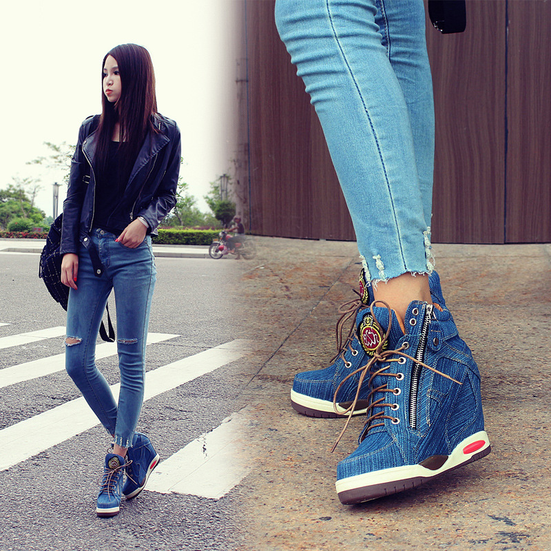 Big Size Women's Denim Wedges  - Sneaker Zone recensie en prijs
