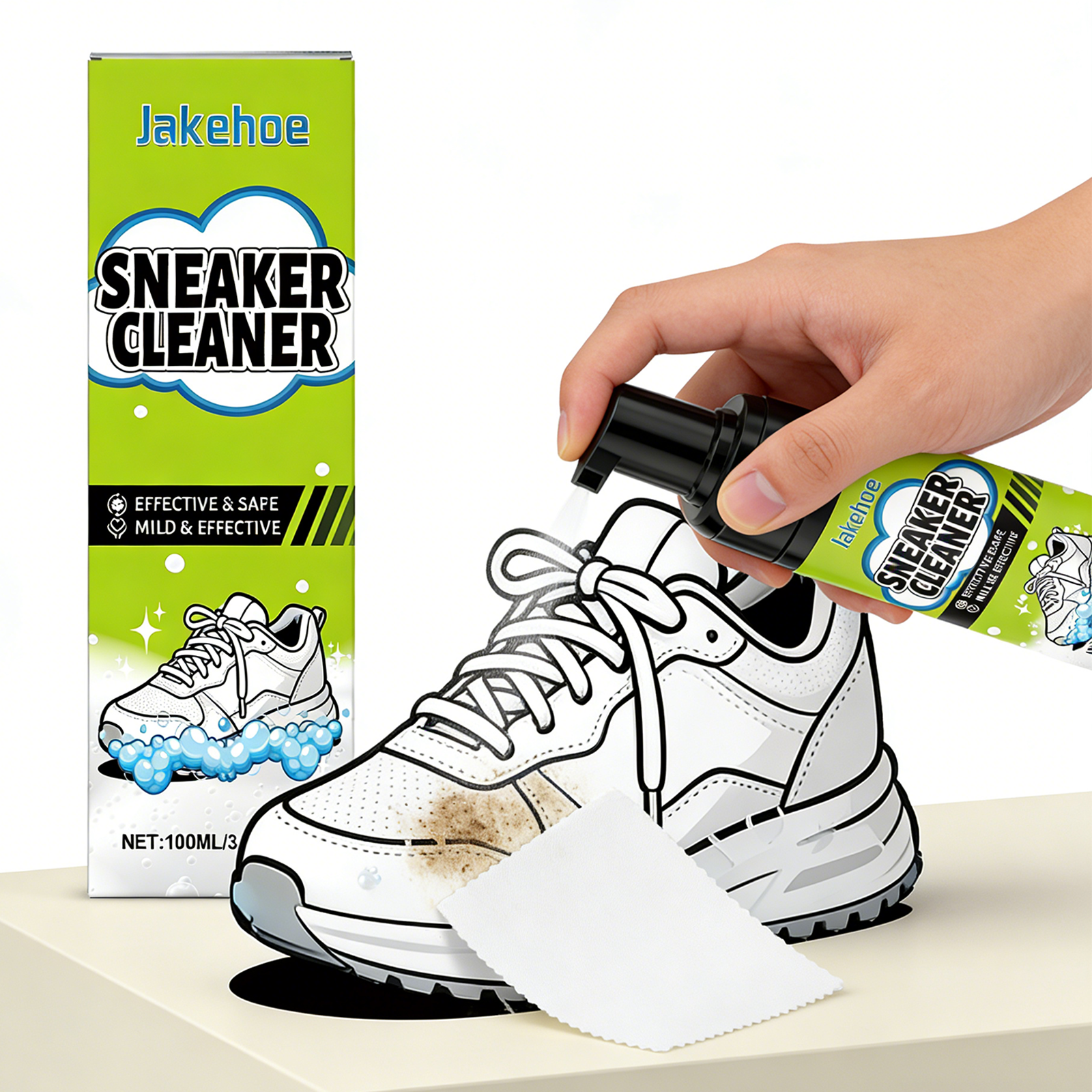 White Shoe Cleaner Sneaker Cle - Sneaker Care Foam recensie en prijs