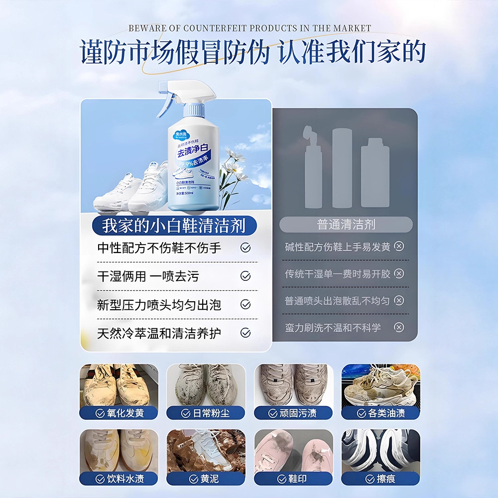 500ml white shoe cleaner no cl - Sneaker Care Cleaner recensie en prijs